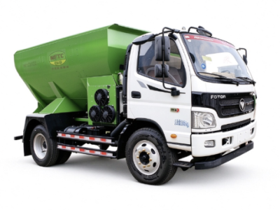 Yimeite light truck bedding spreader for dairy cattle farm, automatic barn bedding laying machine